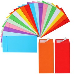 Colorful Cash Envelopes 120 Pack 3.5 X 6.5 Inch Money Envelopes for Cash