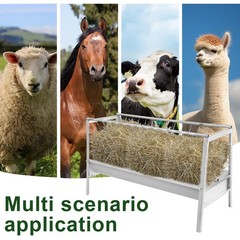 Pasture Hay Feeder 5-Feet Long 77 Gallon Livestock Feeder For Farms Sheep Sheds