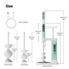 Resiners Resin Mixer, Epoxy Mixer with Electric Stand & Silicone Paddles & Li…