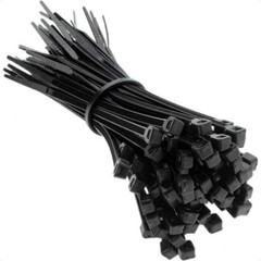 500 BULK~6″ BLACK CABLE ZIP TIES Heavy Duty UV Resistant UL 6/6 Nylon