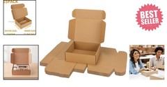 15 Pack 12x10x4 Inch Brown Shipping Boxes – Elegant Mailer for Small Businesses