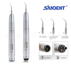 Dental Ultrasonic Air Scaler Handpiece Sonic Perio 2/4Holes & 3 Original Tips ty