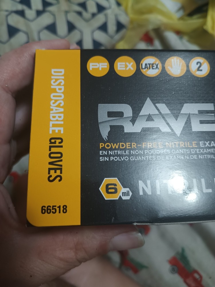 2 Boxes of 100 SAS Raven 6 MIL Size L Gloves-200 Total Gloves