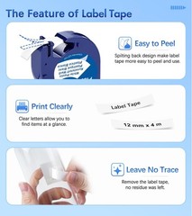 10PK Dymo LetraTag Refills White Plastic 91331 for LetraTag Label Maker LT-100H