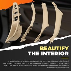 Beige Interior Door Pull Handle Kit Compatible with5 Series F10 F11 520i 520d…