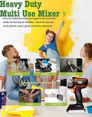 Paint Mixer for Drill, 1-5 Gallon Paint Stirrer, Zinc Plated Rust-Free | Fits Al