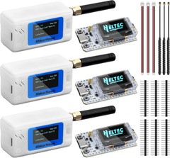 3 Set 915MHz LoRa V3 ESP32 OLED Board+IPEX Antenna + Heltec Case for Meshtastic