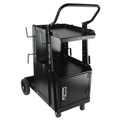Welding Cart 2-Tier 265LBS Welder Cart with Anti-Theft Lockable Cabinet