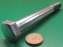 Grade 5 Zinc Cap Screw Bolt, Steel, PT, 3/4″-10 x 7.00″ Length, 5 Pcs