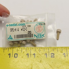NBK SPE-M 4*12-C M4 x .7mm x 12mm Long PEEK Plastic Socket Head Cap Screw Lot/20