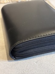 Vintage Enzo Baglioni Planner Binder Wallet With Pages Black Y2K Full Zip *READ*