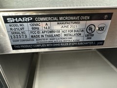 SHARP R-21LVF – 1000W Medium Duty Commercial Microwave Oven Touch Control