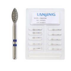 Zirconia Diamond Burs Friction Grip Egg Football Ball Round End Taper Dental Bur