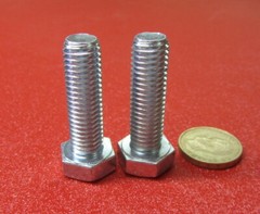 Tap Bolt Metric, FT, GR 10.9 Zinc M12 x 1.75 x 40 mm Length, 25 Pcs