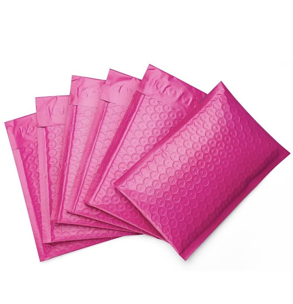 6×10 Inches EXTRA Thick Poly Bubble Mailers Self Seal Pink Padded 50 Mailers