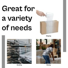 120 Gauge 3″ x 700′ Mini Extended Core Stretch Wrap Banding Film Clear 18 Rolls