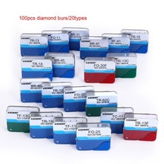 20 Types/100Pcs Dental FG Diamond Burs For High Speed Handpiece Medium AZDENT