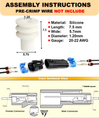 504PCS Metri-Pack 150 Series 2,3,4,5,6,8,10 PIN Connector w/16-22 AWG