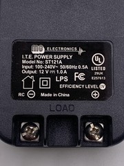 MG Electronics ST121A Switching Power Supply, 12VDC, 1000mA, 100-240V In, NEW