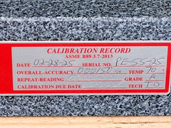 Precision Granite Inspection Surface Plate 18″ Wide 24″ Long 3″ Thick 01940527