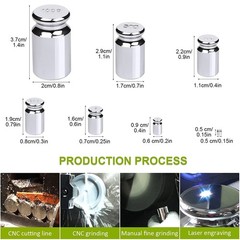 Versatile 7 PCS Calibration Weights 1g-100g for Jewelry and Laboratory Use