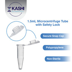 1.5mL Micro Centrifuge Tubes with Safety Lock, Flip-Cap Tube with Frosted Area
