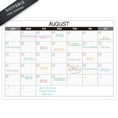 Large Dry Erase Calendar for Wall – Undated 1 Month Big 40″ x 30″