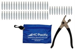 50 Each C3/32 Cleco Fasteners (Made in USA) with Cleco Pliers & Pouch