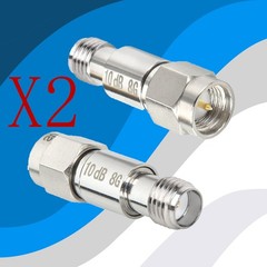 2X 1-30dB RF Fixed Koaxial Attenuator SMA JK Dämpfungsglied Anschluss DC8GHz 2W