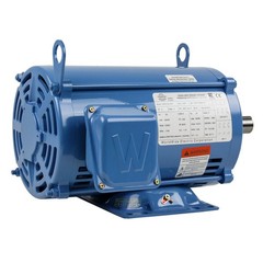 5 HP 3 Phase Electric Motor 1800 RPM 184T Frame ODP Open Drip Proof 230/460V