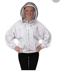 Humble Bee 311 Polycotton Beekeeping Jacket w/ Removable fencing veil Hood -5XL