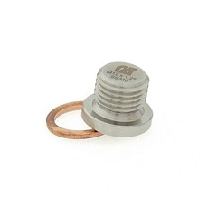 M12 x 1.25 Stainless Steel 316 Threaded Plug Fitting with Copper Washer –
