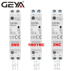 GEYA Modular AC Automatic Contactor 2P 25A 2NO 110V Household Contactor Din Rail