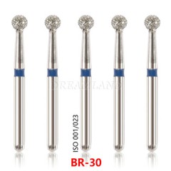 20 packs Dental Diamond Burs Ball Round FG 1.6mm BR-30 Fit High Speed Handpiece