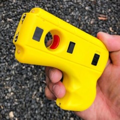 Striker 10 MV Rechargeable Pistol Grip STUN GUN w/ LED Light + Pepper Spray NEW