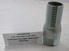 APG EVER-TITE 1-1/2″ Hose x 1-1/2″ MNPT Combination King Nipple – Made in USA –
