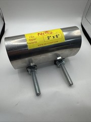 Netco Pipe Repair Clamp Stainless Steel In Service Clamp 2”x 6” Cast Iron Copper