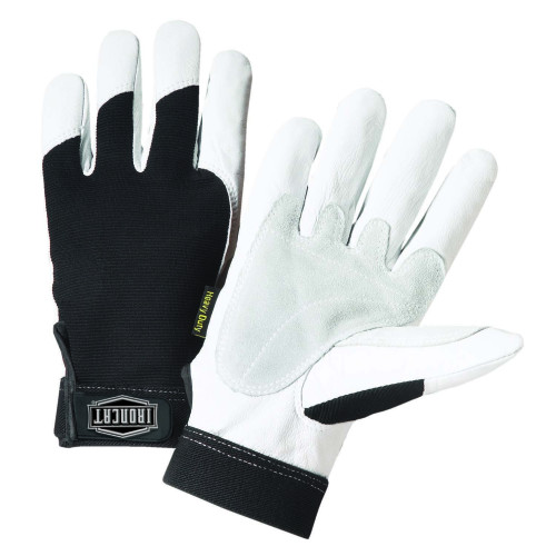 Ironcat® Heavy Duty Grain Goat Gloves Premium Goatskin Gloves Sizes S-2XL