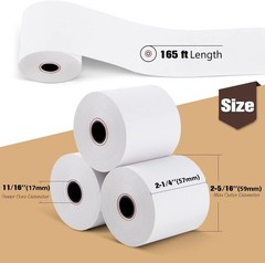 50 Rolls 2.25″ x 165′ Thermal Paper for Cash Register