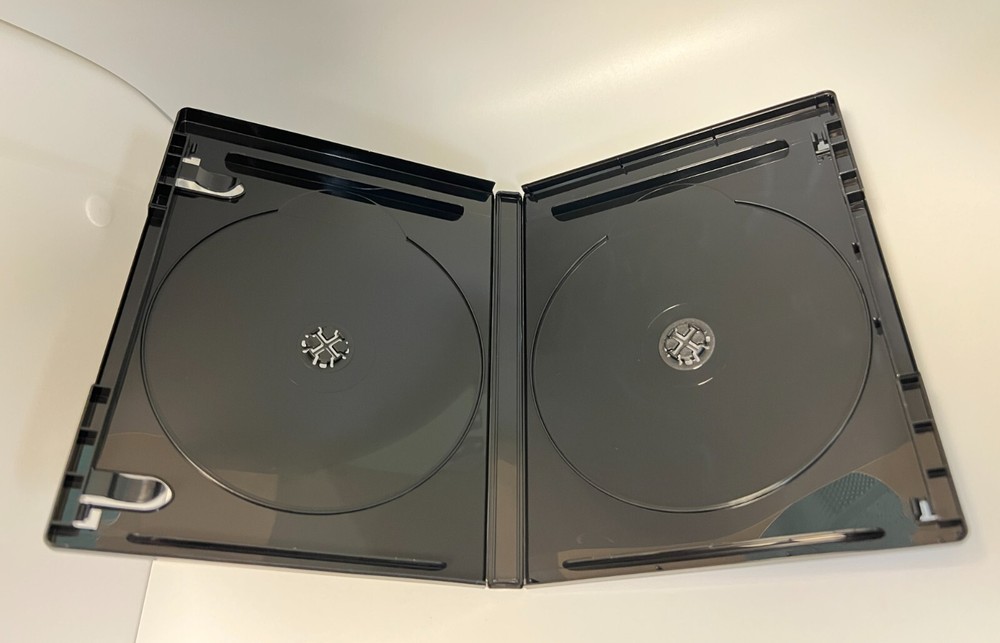 NEW! 10 14MM 4K ULTRA HD 2 – BLURAY CASE, DVD CASE WITH CLIPS, BLACK, QJ200