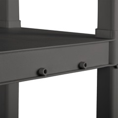 Sterilite Plastic Indoor Outdoor 4 Shelf Durable Shelving Unit, Gray, 3 Pack