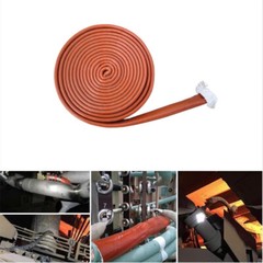 Silicone / Fibreglass Fire Sleeving Protective Heat Shield Sleeve Red 4mm-100mm