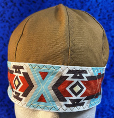 NWOT Welding Nation men’s 8-panel tan cotton duck canvas fitted cap 7 1/8 (23″)