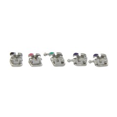 Dental Orthodontic Metal Brackets MIM Mini Braces Roth MBT 022 018 345 Hooks 5-5