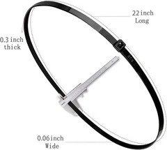 50pack Heavy Duty Zip Ties 22 Inch With 120 Pounds Tensile Strength Strong Black