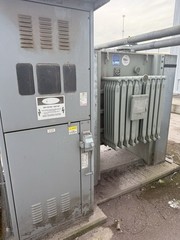 GE 750 kVA Pad Mount Transformer 12470V to 575Y/332V 3 Phase Oil Filled