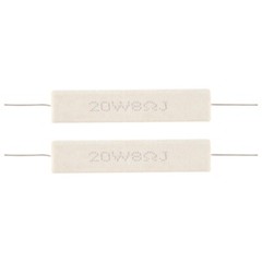 2 Pcs Wire Wound Ceramic Cement Resistor 8 Ohm 20W 5% X5W58048