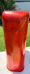 Vtg USMC Military 5 Gallon Metal Gas Can Red Jerry Can w/Flexible Cap Spout (B)