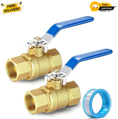 3/4 Inch Brass Ball Valve with Male to Female NPT Threaded Full Port & Long Hand
