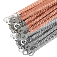 100x Battery Lead Earth Strap Leng 200/250/300mm Flexible Cable Tin Copper Braid